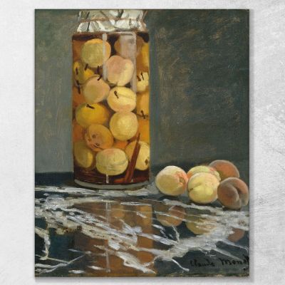 Vase Of Peaches 1866 Claude Monet, mnt34 canvas print