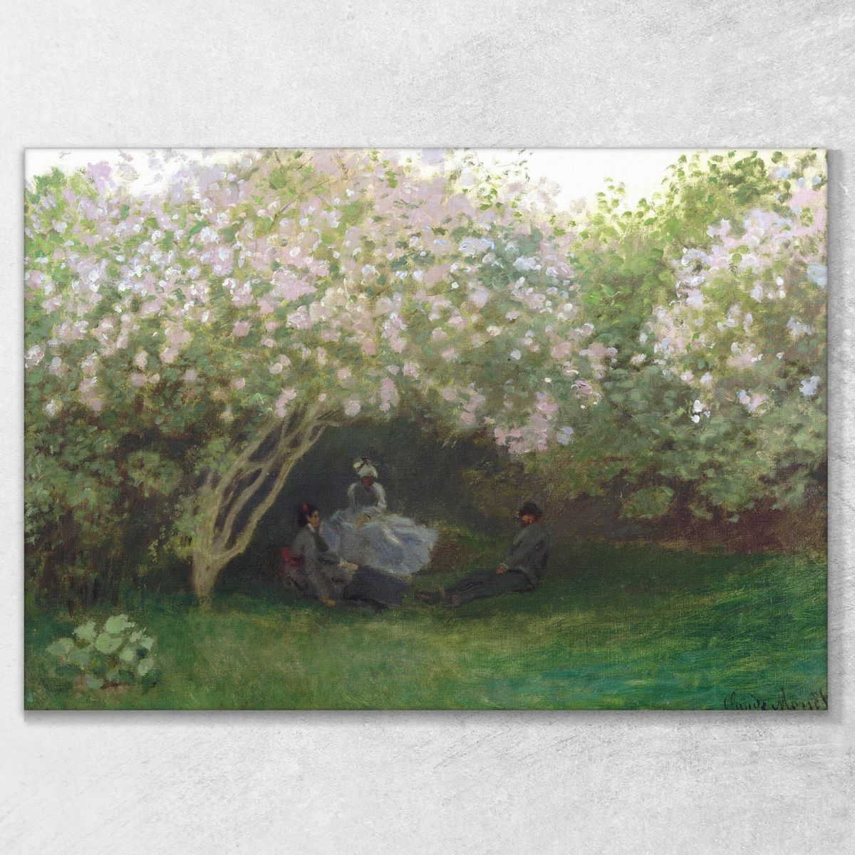 Lilac Time Gray 1872 Claude Monet mnt38 canvas print 