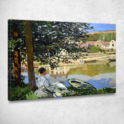 River Scene At Bennecourt 1868 Claude Monet mnt53 canvas print 