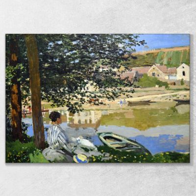 River Scene At Bennecourt 1868 Claude Monet mnt53 canvas print 