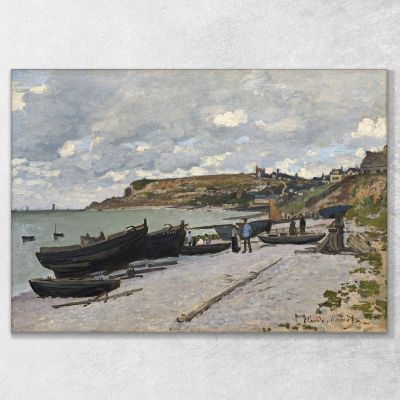 Saint-Adresse Fishing Boats On The Shore 1867 Claude Monet mnt56 canvas print 