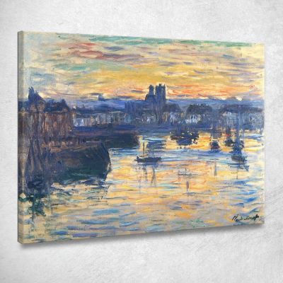 The Port Of Dieppe Evening 1882 Claude Monet mnt85 canvas print 