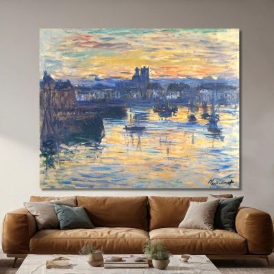 The Port Of Dieppe Evening 1882 Claude Monet mnt85 canvas print 