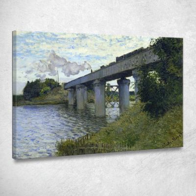 The Railway Bridge At Argenteuil 1874 Claude Monet mnt89 canvas print 