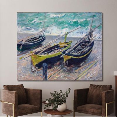 Three Fishing Boats 1885 Claude Monet mnt102 canvas print 