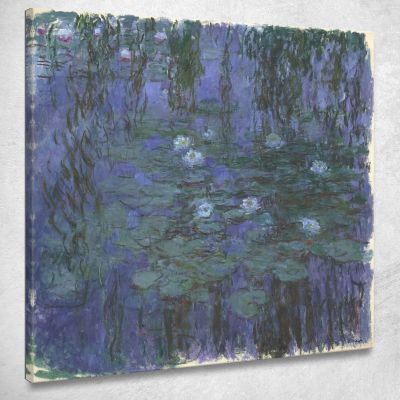 ลิลลี่น้ำสีฟ้า Claude Monet, mnt120 ภาพพิมพ์บนผ้าใบแคนวาส