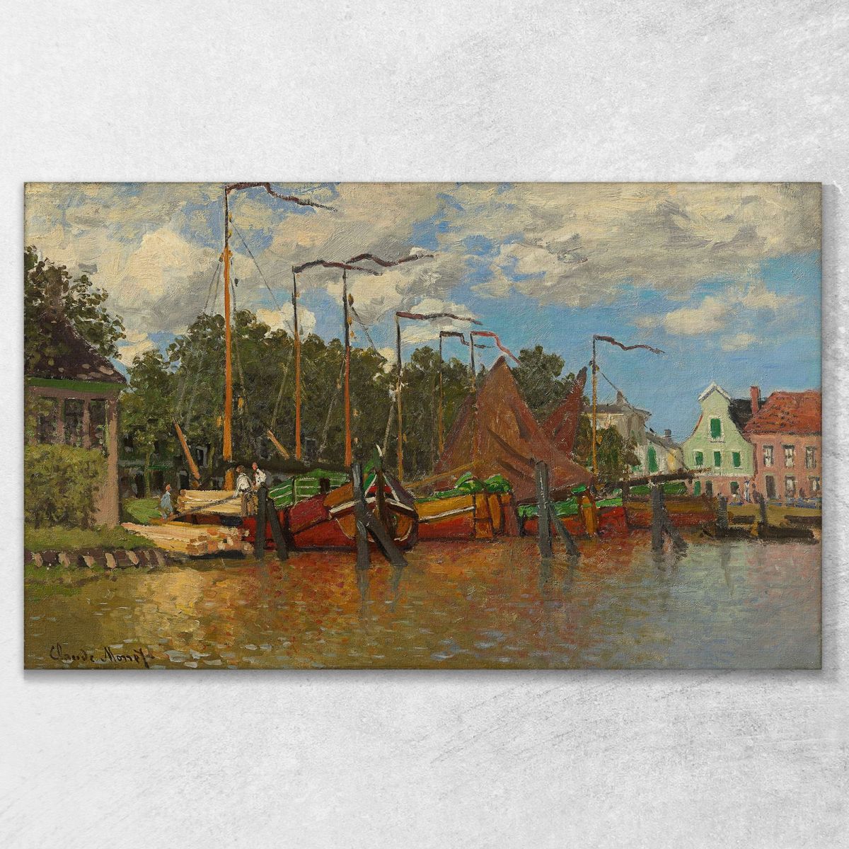 Barche A Zaandam Claude Monet mnt126 canvas print 