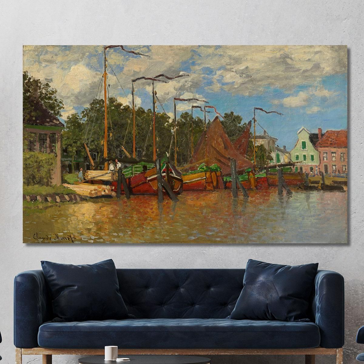 Barche A Zaandam Claude Monet mnt126 canvas print 