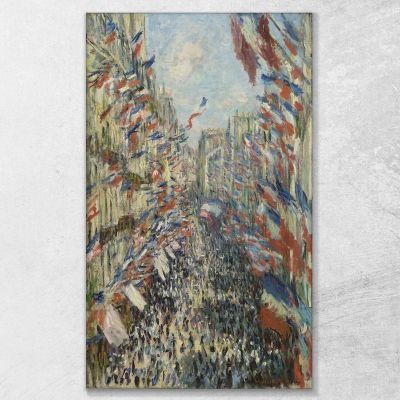 Rue Montorgueil A Parigi Claude Monet, mnt128 canvas print