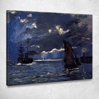 A Seascape Expedition In The Moonlight Claude Monet mnt150 canvas print 