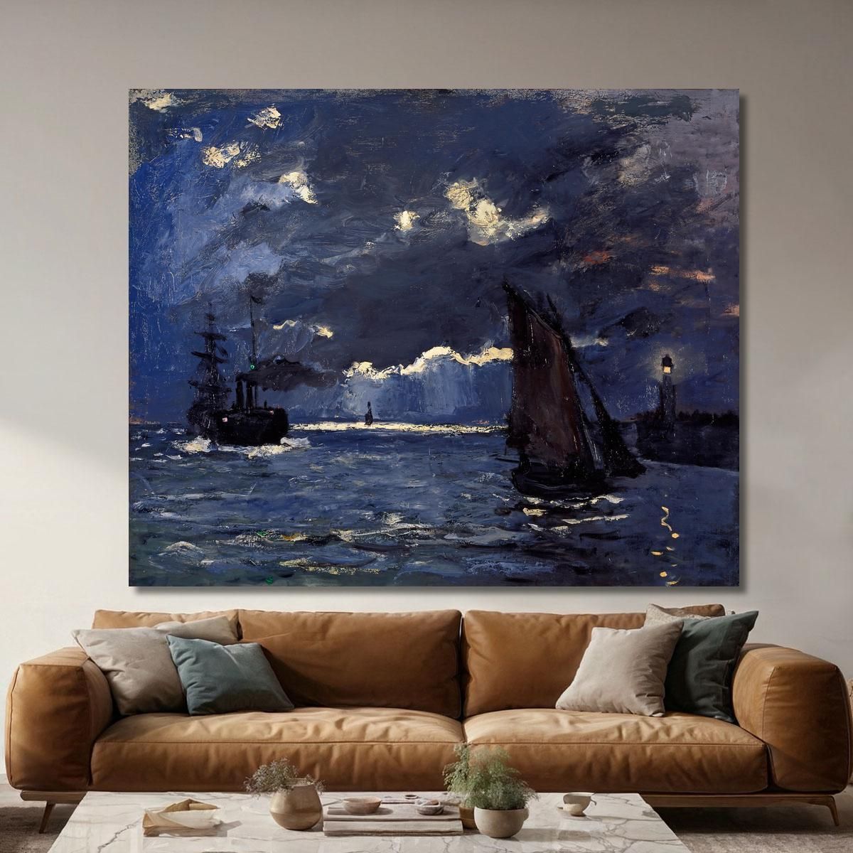 A Seascape Expedition In The Moonlight Claude Monet mnt150 canvas print 