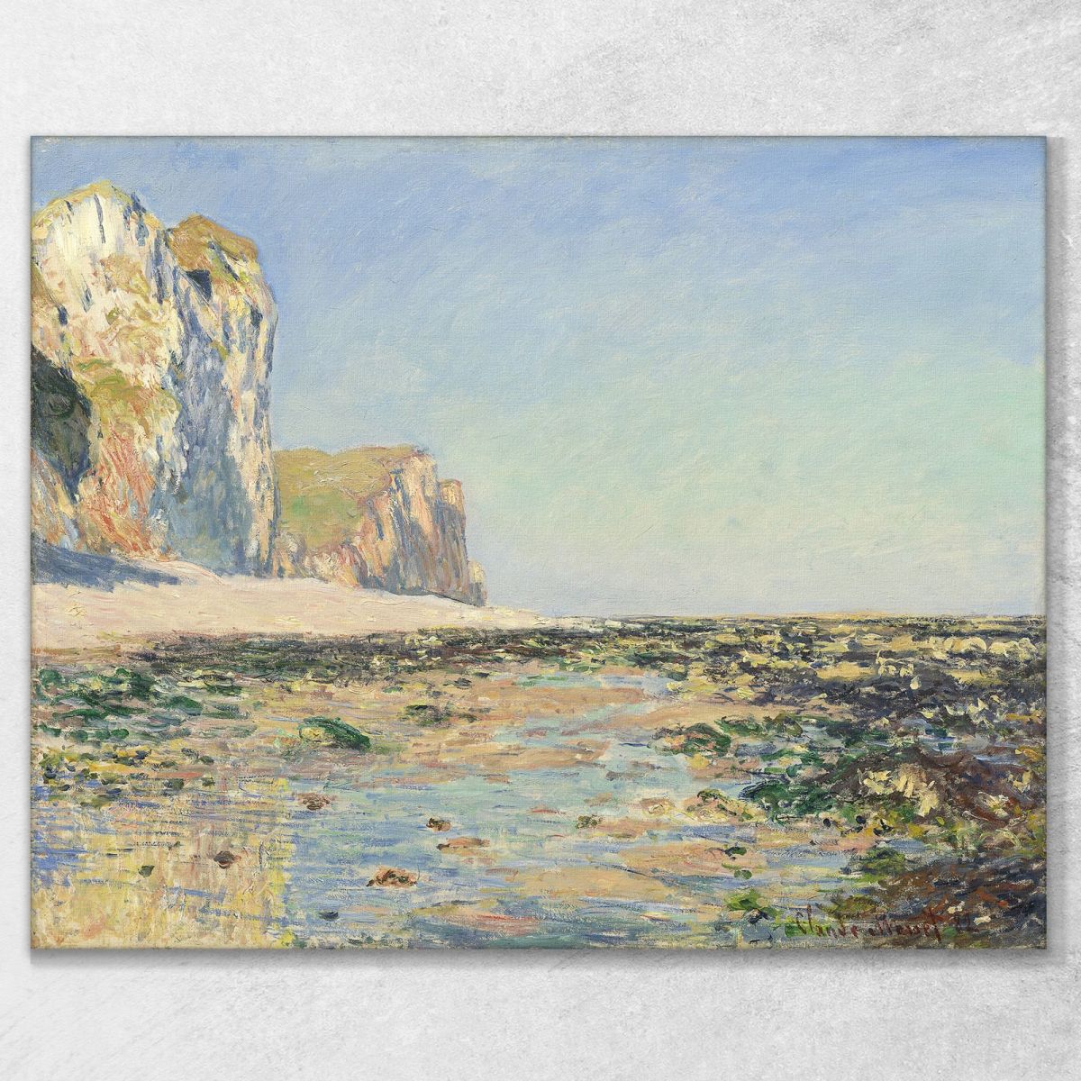 Beach And Cliffs Of Pourville In The Morning Claude Monet mnt165 canvas print 