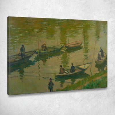 Fisherman On The Seine Near Poissy Fisherman On The Seine Near Poissy Claude Monet mnt186 canvas print 