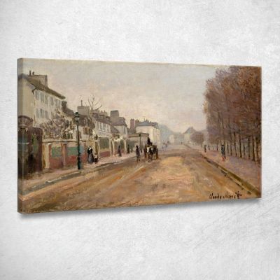 Boulevard Héloise Argenteuil Claude Monet, mnt201 ภาพพิมพ์บนผ้าใบแคนวาส