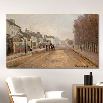 Boulevard Héloise Argenteuil Claude Monet, mnt201 ภาพพิมพ์บนผ้าใบแคนวาส