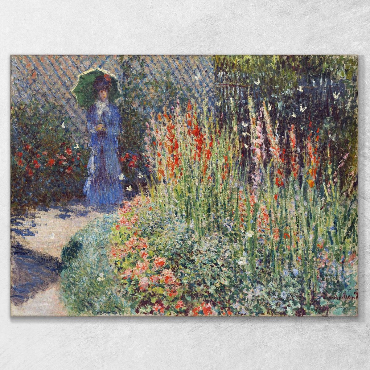 Rounded Flower Bed 1876 Claude Monet mnt224 canvas print 