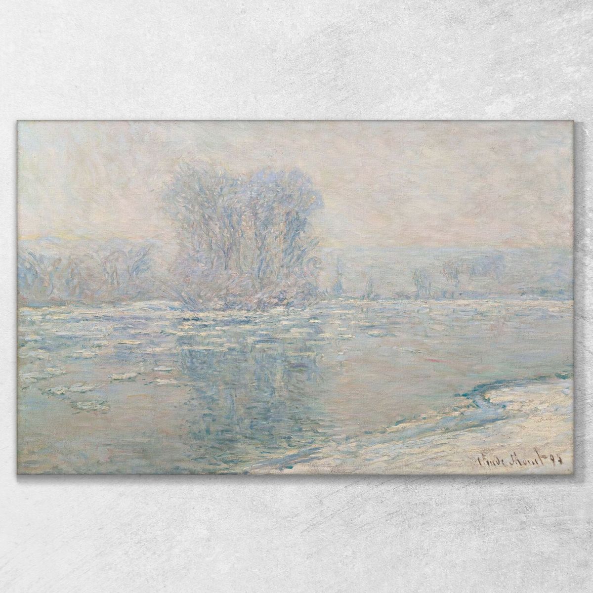 White Effect Ice Cubes Claude Monet mnt241 canvas print 