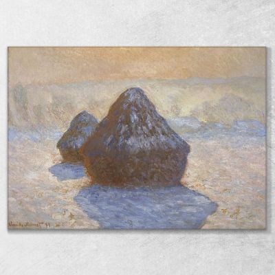 Haystacks- Snow Effect Claude Monet mnt245 canvas print 