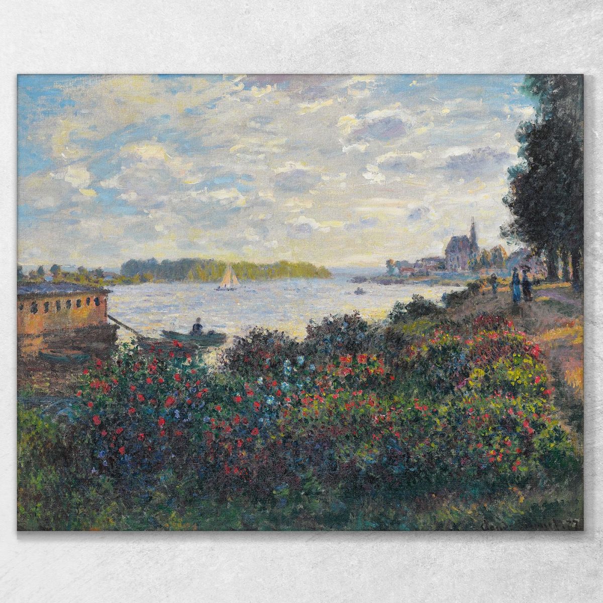 แม่น้ำแซนใน Argenteuil Claude Monet, mnt261 ภาพพิมพ์บนผ้าใบแคนวาส