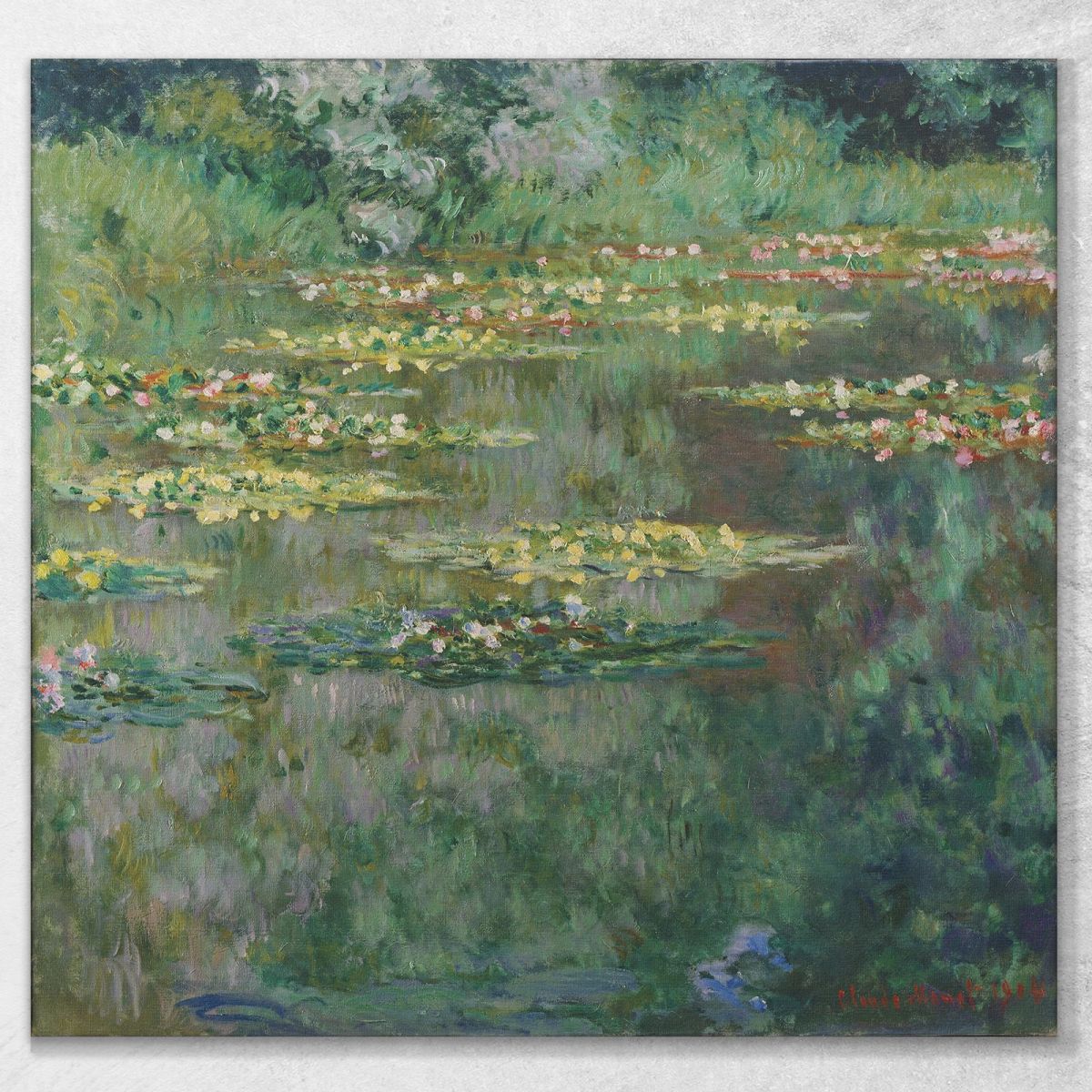 บ่อนางไม้ Claude Monet, mnt267 ภาพพิมพ์บนผ้าใบแคนวาส