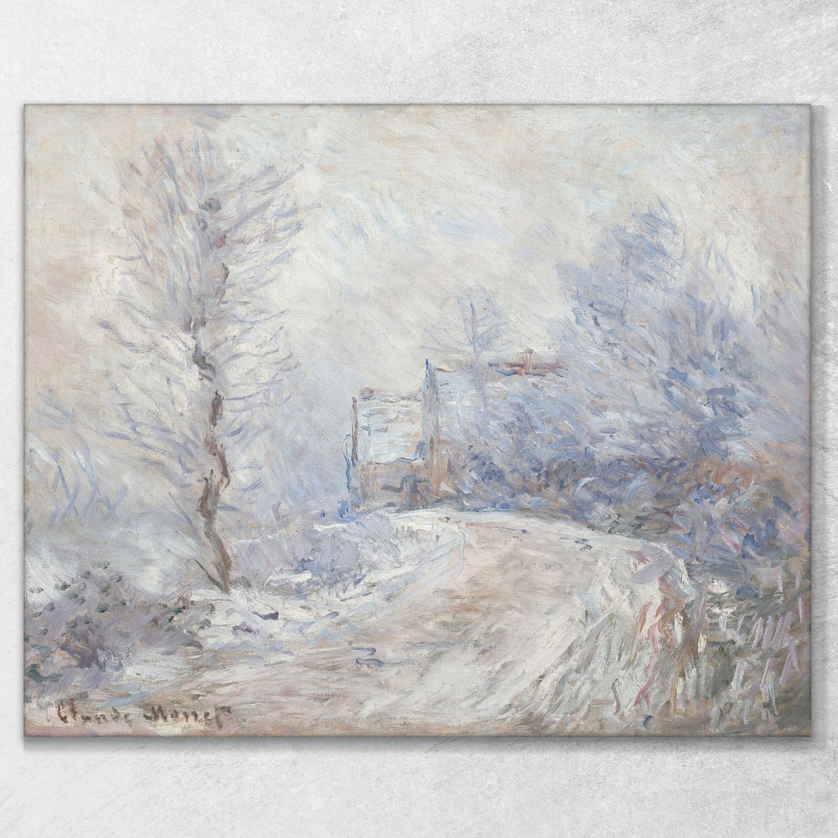 The Entrance To Giverny Under The Snow Claude Monet mnt276 canvas print 