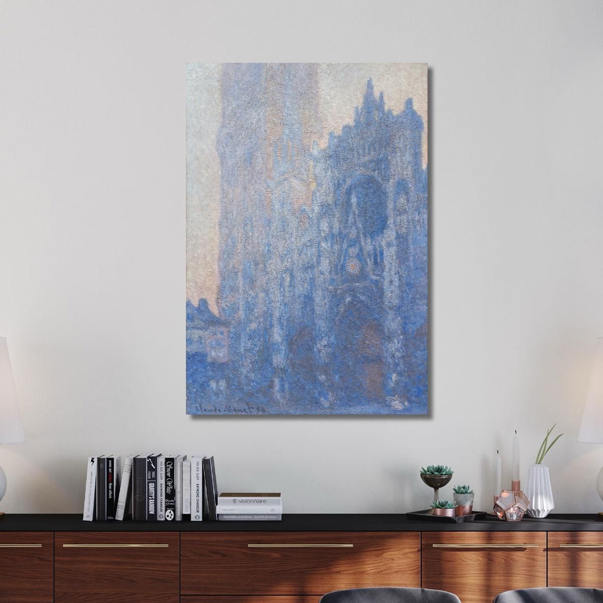 Rouen Cathedral Façade And Tour D Albane Morning Effect Claude Monet mnt302 canvas print 