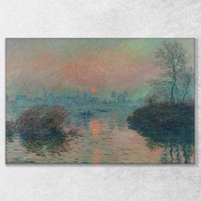 Sunset On The Seine At Lavacourt Winter Effect Claude Monet mnt305 canvas print 