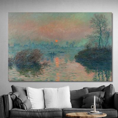 Sunset On The Seine At Lavacourt Winter Effect Claude Monet mnt305 canvas print 