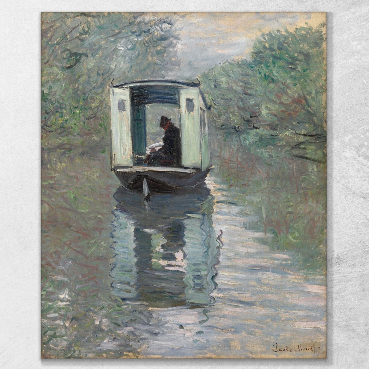 The Studio Boat Claude Monet canvas print