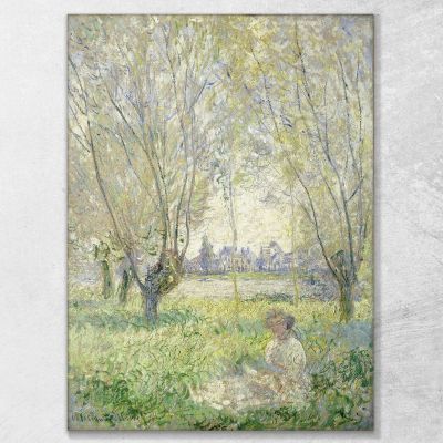 Woman Seated Under The Willows Claude Monet mnt376 canvas print 