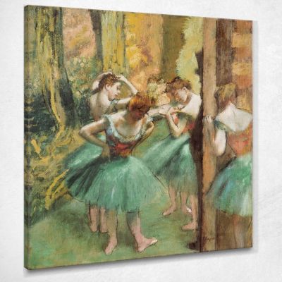 Pink And Green Ballet Flats Edgar Degas edg15 canvas print 