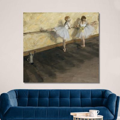 Dancers Practicing At The Barre 1877 Edgar Degas edg16 canvas print 