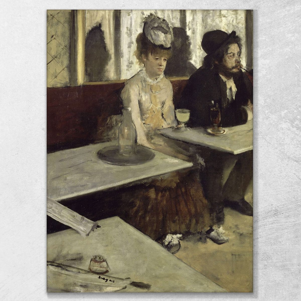 In A Bar Edgar Degas edg17 canvas print 