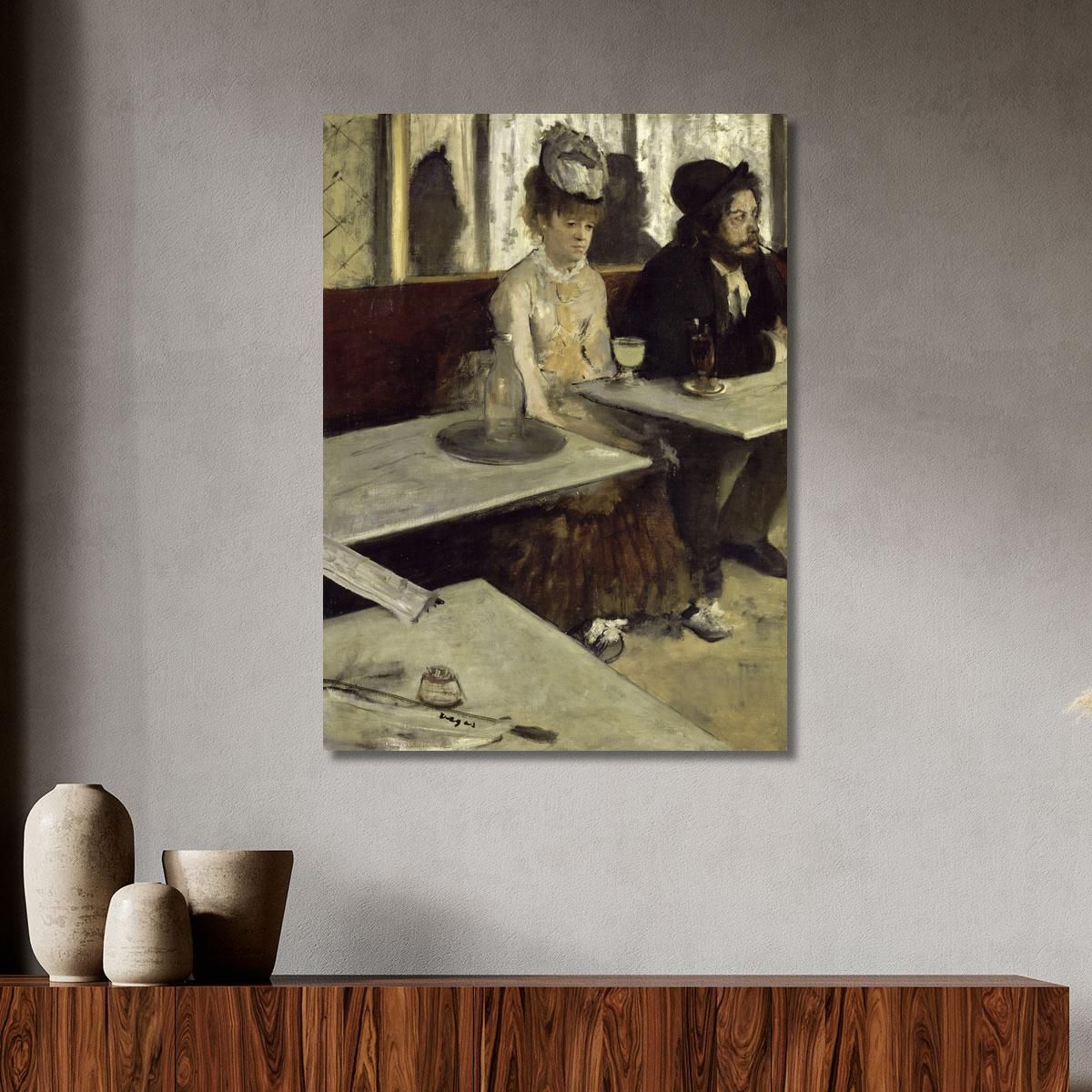 In A Bar Edgar Degas edg17 canvas print 