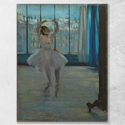 Ballerina Posing For A Photographer Ballerina In Front Of The Window Edgar Degas edg22 canvas print 