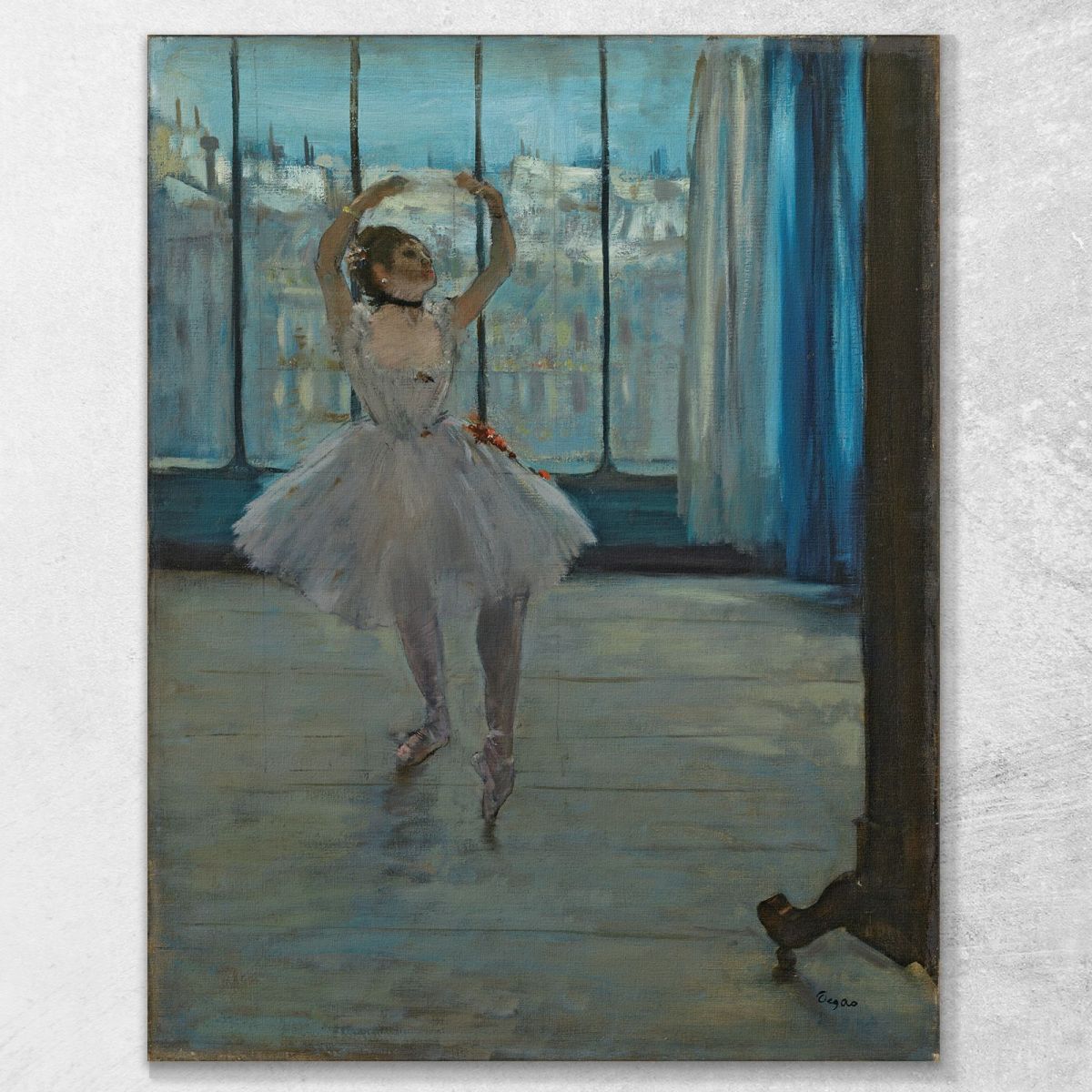 Ballerina Posing For A Photographer Ballerina In Front Of The Window Edgar Degas edg22 canvas print 