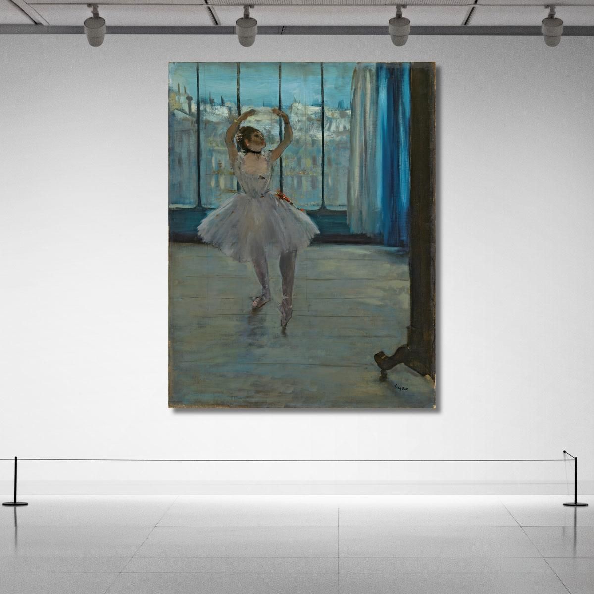 Ballerina Posing For A Photographer Ballerina In Front Of The Window Edgar Degas edg22 canvas print 