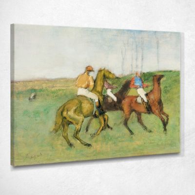 Jockeys And Racehorses Edgar Degas edg41 canvas print 