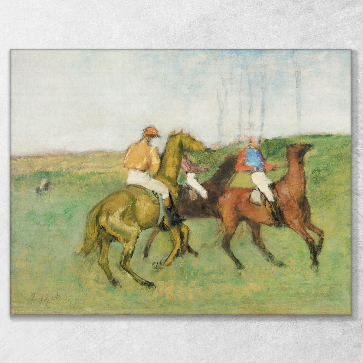 Jockeys And Racehorses Edgar Degas edg41 canvas print 