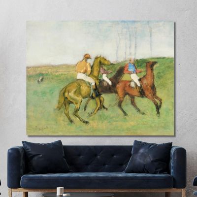 Jockeys And Racehorses Edgar Degas edg41 canvas print 