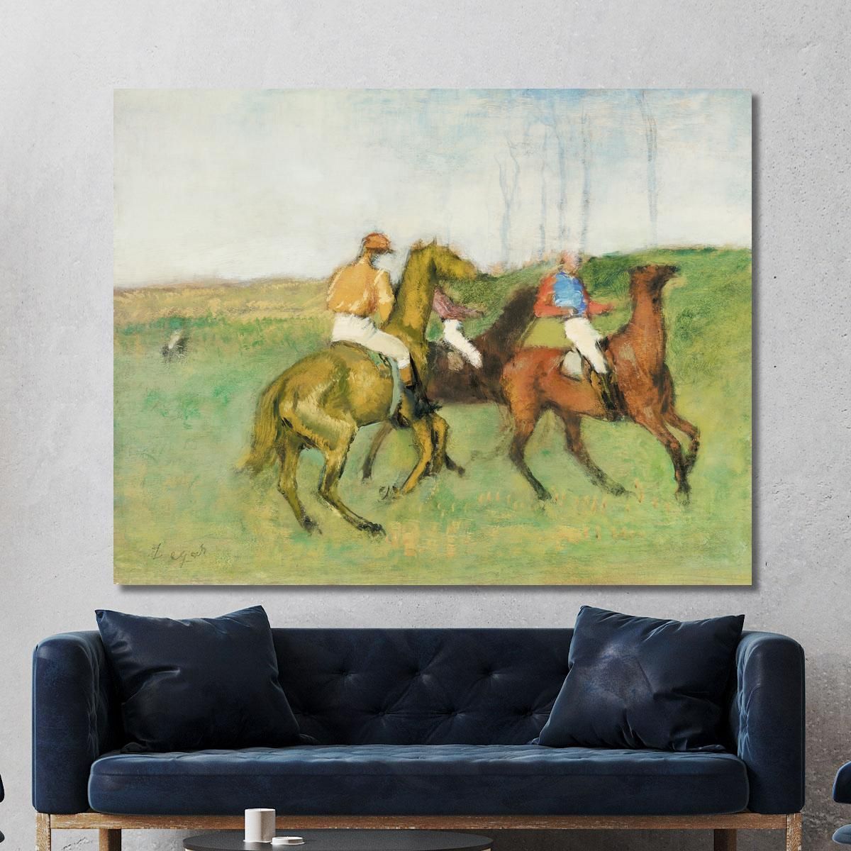 Jockeys And Racehorses Edgar Degas edg41 canvas print 