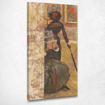 Mary Cassatt At The Louvre The Painting Gallery Edgar Degas edg48 canvas print 