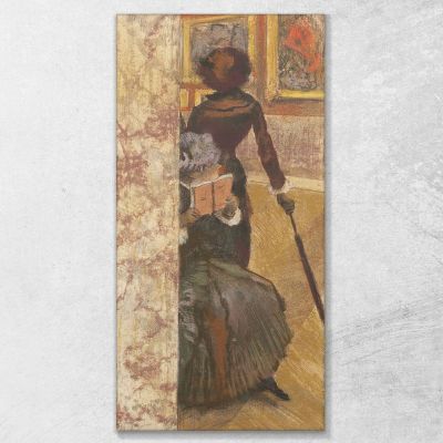 Mary Cassatt At The Louvre The Painting Gallery Edgar Degas edg48 canvas print 