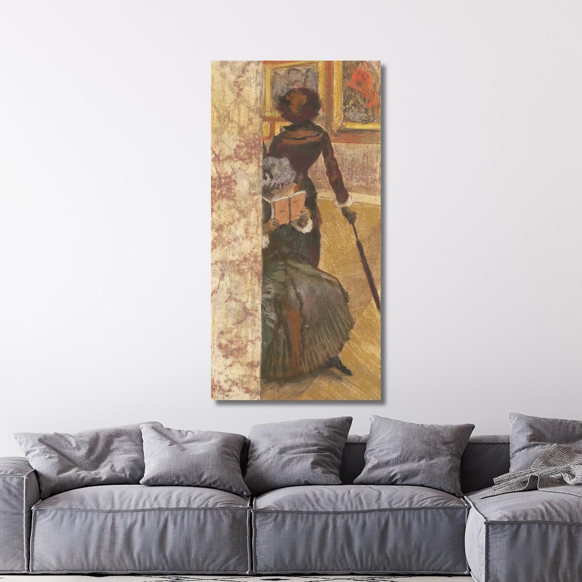 Mary Cassatt At The Louvre The Painting Gallery Edgar Degas edg48 canvas print 