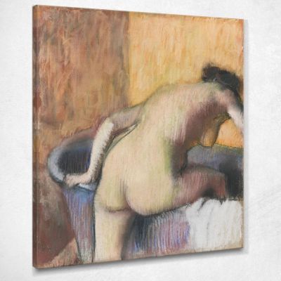 Nude Bather Entering A Bathtub 1890 Edgar Degas edg49 canvas print 