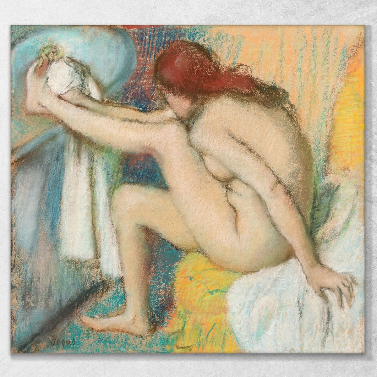 Naked Woman Woman Drying Her Foot Edgar Degas edg51 canvas print 