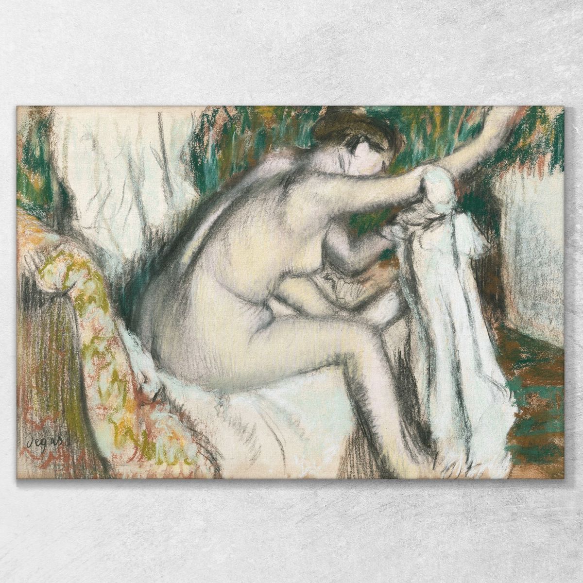 Naked Woman Woman Drying Her Arm Edgar Degas edg61 canvas print 