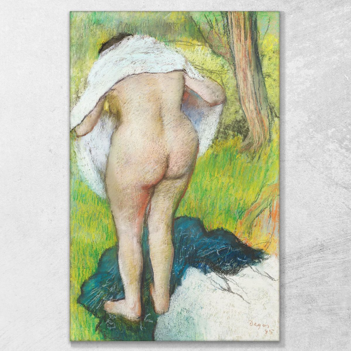 Nude Woman Girl Drying Herself 1885 Edgar Degas edg62 canvas print 