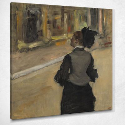 Woman Seen From Behind Visit To A Museum Edgar Degas edg89 canvas print 