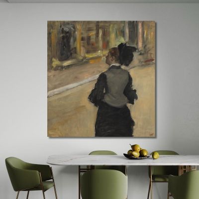 Woman Seen From Behind Visit To A Museum Edgar Degas edg89 canvas print 